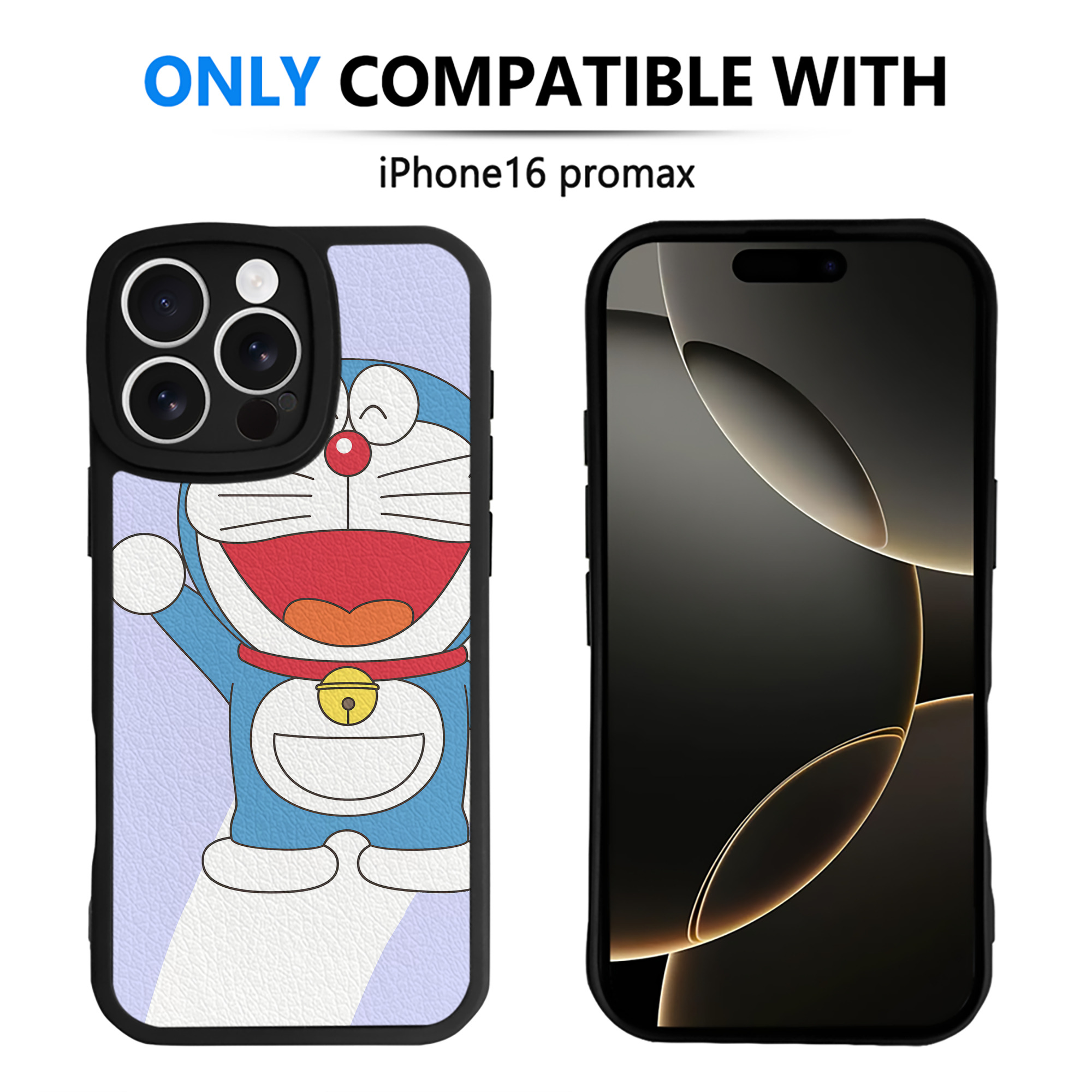 （画像用） ドラえもん Doraemon 【iPhone 16シリーズ対応】シリコンスマホケース（レザー調） 材質：シリコン
